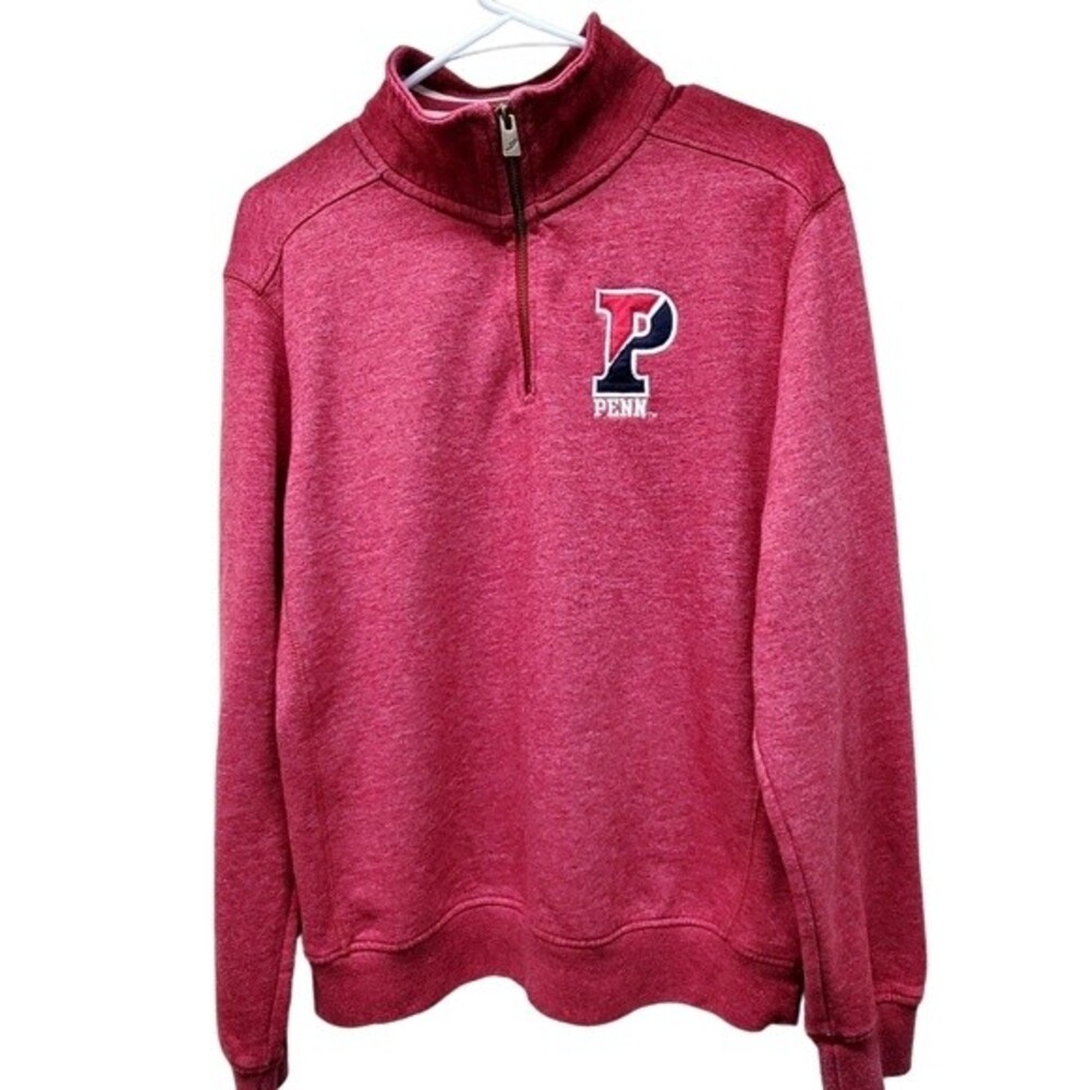 PENNSYLVANIA Quakers Tri-Blend Quarter-Zip Pullover Sweatshirt Size S